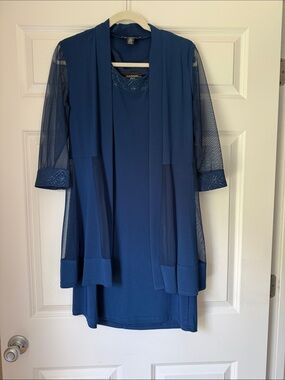 R&M Richards Navy Blue Petite Dress